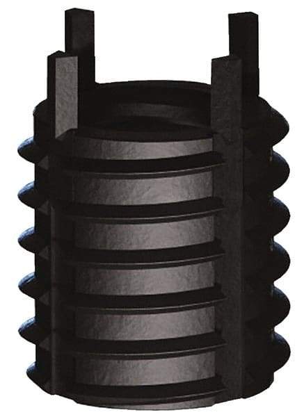 Jergens - 1-1/8 - 7 Internal, 1-1/2 - 12 External, UNC, 1-5/8" Insert Length, Heavy Duty Keylocking Thread Inserts - Carbon Steel, Zinc Phosphate Finish, Grade C1215, 2B Internal Class of Fit, 2A External Class of Fit, Use Tool 215-064713 - Benchmark Tooling