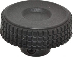 Elesa - 1.57" Head, Knurled Knob - Plain Hole with Set Screw, Plastic - Benchmark Tooling