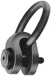 Jergens - 29,000 Lbs. Load Limit, Alloy Steel Side Pull Hoist Ring - Black Oxide Finish, 2-4-1/2 Inch Thread Size, 5-1/4 x 10-1/2 Inch Diameter Ring - Benchmark Tooling