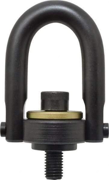 Jergens - 4,000 Lb Load Capacity Safety Engineered Center Pull Hoist Ring - 60 Ft/Lb Torque, 5/8 - 11 Thread, 4140 Alloy Steel, Black Oxide Finish - Benchmark Tooling