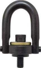 Jergens - 4,000 Lb Load Capacity Safety Engineered Center Pull Hoist Ring - 60 Ft/Lb Torque, 5/8 - 11 Thread, 4140 Alloy Steel, Black Oxide Finish - Benchmark Tooling