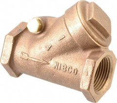 NIBCO - 1" Bronze Check Valve - Y-Pattern, FNPT x FNPT, 200 WOG - Benchmark Tooling