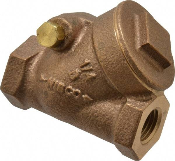 NIBCO - 1/4" Bronze Check Valve - Y-Pattern, FNPT x FNPT, 200 WOG - Benchmark Tooling