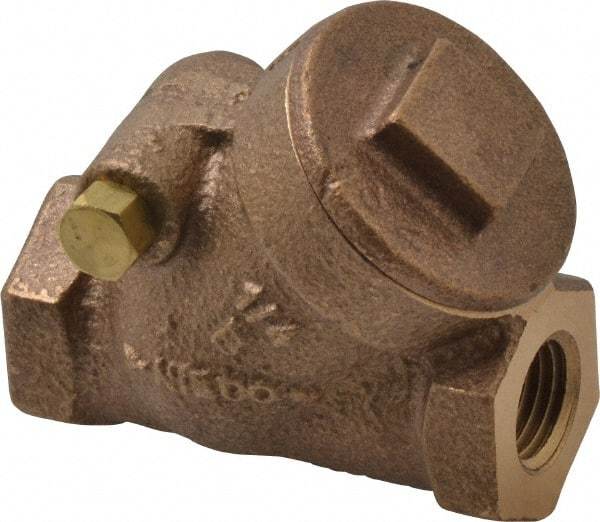 NIBCO - 1/4" Bronze Check Valve - Y-Pattern, FNPT x FNPT, 200 WOG - Benchmark Tooling