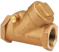 NIBCO - 1" Bronze Check Valve - Y-Pattern, FNPT x FNPT, 200 WOG - Benchmark Tooling