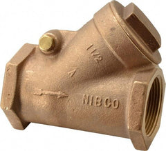 NIBCO - 1-1/2" Bronze Check Valve - Y-Pattern, FNPT x FNPT, 200 WOG - Benchmark Tooling