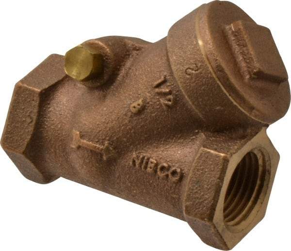 NIBCO - 1/2" Bronze Check Valve - Y-Pattern, FNPT x FNPT, 200 WOG - Benchmark Tooling