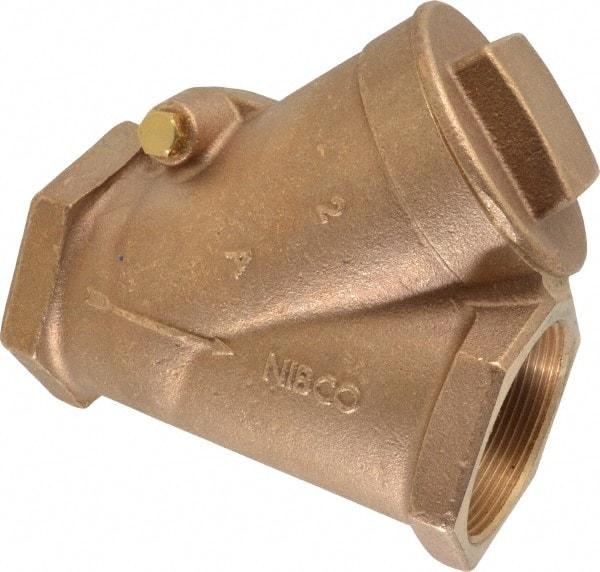 NIBCO - 2" Bronze Check Valve - Y-Pattern, FNPT x FNPT, 200 WOG - Benchmark Tooling