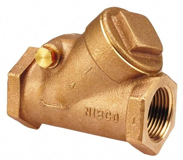 NIBCO - 3" Bronze Check Valve - Y-Pattern, FNPT x FNPT, 300 WOG - Benchmark Tooling