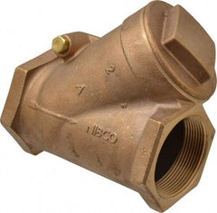 NIBCO - 2" Bronze Check Valve - Y-Pattern, FNPT x FNPT, 300 WOG - Benchmark Tooling