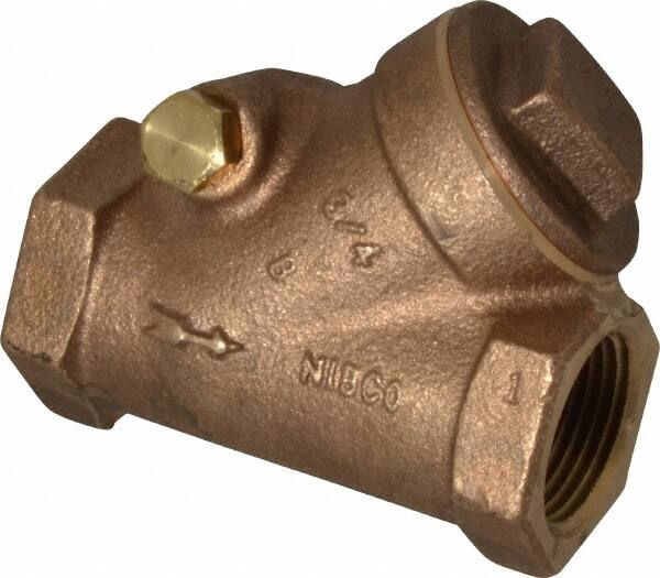 NIBCO - 3/4" Bronze Check Valve - Y-Pattern, FNPT x FNPT, 300 WOG - Benchmark Tooling