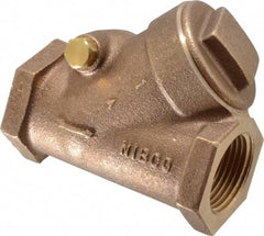 NIBCO - 1" Bronze Check Valve - Y-Pattern, FNPT x FNPT, 300 WOG - Benchmark Tooling