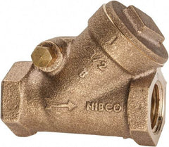NIBCO - 1/2" Bronze Check Valve - Y-Pattern, FNPT x FNPT, 300 WOG - Benchmark Tooling