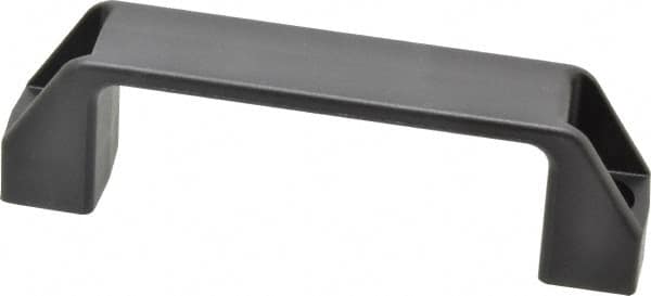 Elesa - 4.61" Center to Center, 1.02" Wide Handle, Black Matte Finish Plastic Pull Handle - 5.28" Long, 1.61" High - Benchmark Tooling