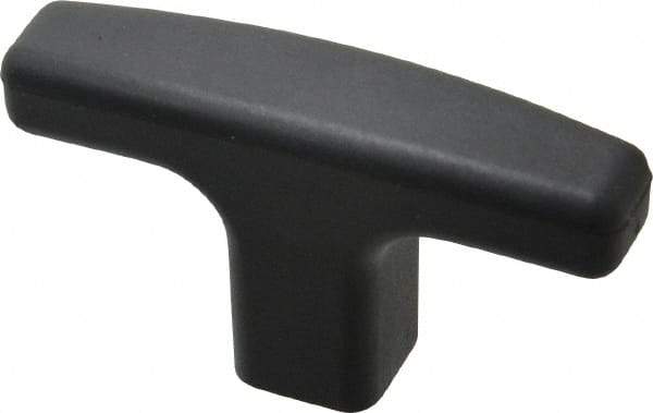 Elesa - 5/16-18 Hole Thread, 2.63" Head Length, Technopolymer, Female Insert T Handle - 0.7" Hole Depth, 5/8" Hub Diam, 0.98" Hub Height, Black - Benchmark Tooling