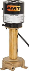 American Machine & Tool - 1.5 Amp, 115 Volt, 1/25 hp, 1 Phase, 1,725 RPM, Immersion Machine Tool & Recirculating Pump - 8 GPM, 3/4" Inlet, 5 psi, 12.4" Overall Height, NPT Thread, Brass Impeller, TEFC Motor - Benchmark Tooling