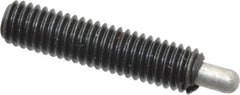 Jergens - M6 x 1.0, 25mm Thread Length, 5mm Plunger Projection, Steel Threaded Spring Plunger - 3.02mm Max Plunger Diam, 25mm Plunger Length, 0.45 Kg Init End Force, 1.8 Kg Final End Force, 3mm Hex - Benchmark Tooling