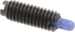 Jergens - M6 x 1.0, 16mm Thread Length, 4mm Plunger Projection, Steel Threaded Spring Plunger - 3.02mm Max Plunger Diam, 16mm Plunger Length, 0.23 Kg Init End Force, 2.72 Kg Final End Force - Benchmark Tooling