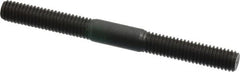 Jergens - M6x1.0 65mm OAL Equal Double Threaded Stud - Alloy Steel, Black Oxide Finish, 24mm Equal Thread Length, Metric - Benchmark Tooling