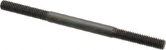 Jergens - M6x1.0 95mm OAL Equal Double Threaded Stud - Alloy Steel, Black Oxide Finish, 27mm Equal Thread Length, Metric - Benchmark Tooling