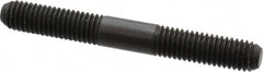 Jergens - M8x1.25 65mm OAL Equal Double Threaded Stud - Alloy Steel, Black Oxide Finish, 24mm Equal Thread Length, Metric - Benchmark Tooling