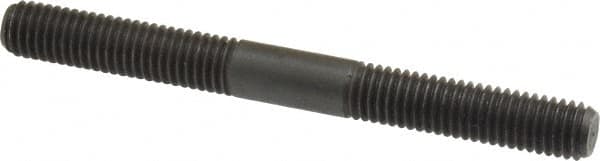 Jergens - M8x1.25 80mm OAL Equal Double Threaded Stud - Alloy Steel, Black Oxide Finish, 31mm Equal Thread Length, Metric - Benchmark Tooling