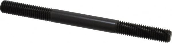 Jergens - M10x1.50 125mm OAL Equal Double Threaded Stud - Alloy Steel, Black Oxide Finish, 35mm Equal Thread Length, Metric - Benchmark Tooling