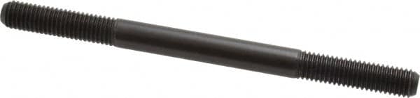 Jergens - M10x1.50 140mm OAL Equal Double Threaded Stud - Alloy Steel, Black Oxide Finish, 35mm Equal Thread Length, Metric - Benchmark Tooling