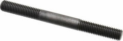 Jergens - M12x1.75 125mm OAL Equal Double Threaded Stud - Alloy Steel, Black Oxide Finish, 39mm Equal Thread Length, Metric - Benchmark Tooling