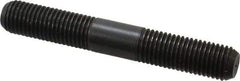 Jergens - M16x2.0 110mm OAL Equal Double Threaded Stud - Alloy Steel, Black Oxide Finish, 44mm Equal Thread Length, Metric - Benchmark Tooling