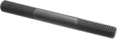 Jergens - M16x2.0 150mm OAL Equal Double Threaded Stud - Alloy Steel, Black Oxide Finish, 47mm Equal Thread Length, Metric - Benchmark Tooling