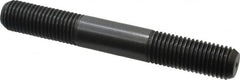 Jergens - M20x2.5 150mm OAL Equal Double Threaded Stud - Alloy Steel, Black Oxide Finish, 55mm Equal Thread Length, Metric - Benchmark Tooling