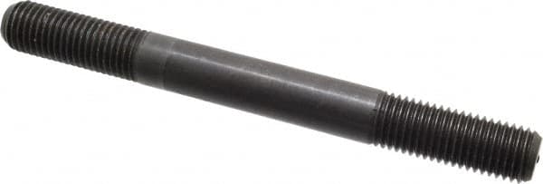 Jergens - M20x2.5 200mm OAL Equal Double Threaded Stud - Alloy Steel, Black Oxide Finish, 55mm Equal Thread Length, Metric - Benchmark Tooling