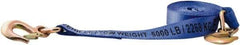 Erickson Manufacturing - 20' Long x 2" Wide, 10,000 Lb Basket Capacity, Polyester & Steel Web Sling - Blue - Benchmark Tooling