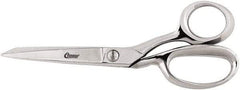 Clauss - 5" LOC, 8" OAL Bent Trimmers - Steel Offset Handle, For Paper, Fabric - Benchmark Tooling