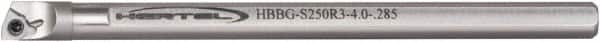 Hertel - 0.26" Min Bore Diam, 6" OAL, 3/16" Shank Diam, HBBG Indexable Boring Bar - 1-7/8" Max Bore Depth, WPGT Insert, Screw Holding Method - Benchmark Tooling