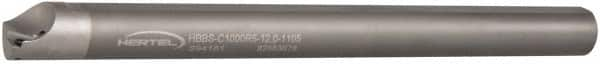 Hertel - 1.105" Min Bore Diam, 12" OAL, 1" Shank Diam, HBBS Indexable Boring Bar - 10" Max Bore Depth, TD.., TP.. Insert, Screw Holding Method - Benchmark Tooling