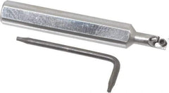 Hertel - 0.208" Min Bore Diam, 2-1/2" OAL, 3/8" Shank Diam, HBBC Indexable Boring Bar - 1/2" Max Bore Depth, CD.. Insert, Screw Holding Method - Benchmark Tooling