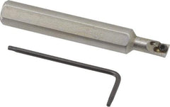 Hertel - 0.23" Min Bore Diam, 2-1/2" OAL, 3/8" Shank Diam, HBBC Indexable Boring Bar - 1/2" Max Bore Depth, CD.. Insert, Screw Holding Method - Benchmark Tooling