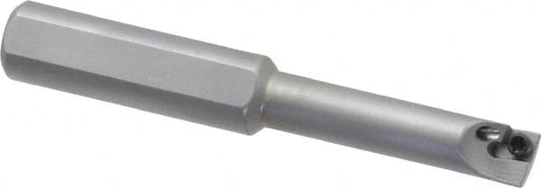 Hertel - 0.285" Min Bore Diam, 2-1/2" OAL, 3/8" Shank Diam, HBBC Indexable Boring Bar - 1-1/4" Max Bore Depth, CD.. Insert, Screw Holding Method - Benchmark Tooling