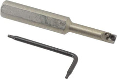 Hertel - 0.23" Min Bore Diam, 2-1/2" OAL, 3/8" Shank Diam, HBBC Indexable Boring Bar - 1" Max Bore Depth, CD.. Insert, Screw Holding Method - Benchmark Tooling