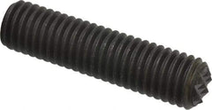 Fairlane - Serrated Tooth, 1/2-13, 1/4" Internal Hex, 2" Thread Length, Black Oxide Finish, Fully Threaded, Adjustable Positioning Gripper - 3/8" Pad Diam, Fine Tooth Grade - Benchmark Tooling