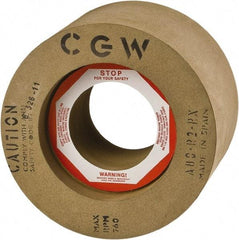 Camel Grinding Wheels - 6" Wide x 12" Diam, Type 1 Feed Wheel - 5" Hole Size, 80 Grit, Hardness R, 7" Diam x 1/2 Deep Recess, 7-1/2" Diam x 1-1/2" Opposite Size Recess - Benchmark Tooling