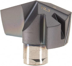 Iscar - Series ICP, 19.3mm Diam Grade IC908 140° Replaceable Drill Tip - Carbide, TiAlN Finish, 19 Seat Size - Benchmark Tooling