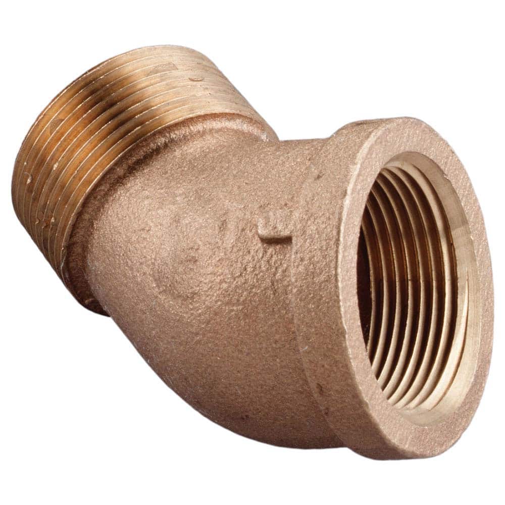 Merit Brass - Brass & Chrome Pipe Fittings Type: 45 Degree Street Elbow Fitting Size: 1-1/2 - Benchmark Tooling