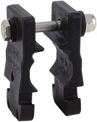 ZSI - 3/8" Pipe, Cushion Clamp - Black, 200 Lb Capacity, Glass Filled Nylon 6 - Benchmark Tooling