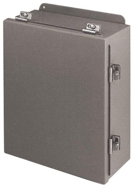 Cooper B-Line - Steel Standard Enclosure Hinge Flat Cover - NEMA 4, 12, 13, 8" Wide x 10" High x 4" Deep, Rainproof & Watertight - Benchmark Tooling