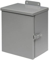 Cooper B-Line - Steel Junction Box Enclosure Hinge Flat Cover - NEMA 3R, 16" Wide x 16" High x 6" Deep, Rainproof - Benchmark Tooling