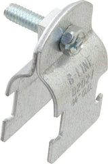 Cooper B-Line - 3/4" Pipe, 16 Gauge, Grade ASTM A1011," Pipe or Conduit Clamp - Zinc Plated, 400 Lb Capacity, All Conduit - Benchmark Tooling