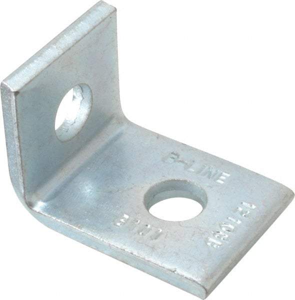 Cooper B-Line - Zinc Plated Carbon Steel 90° Strut Fitting - 1/2" Bolt, 2 Holes, Used with Cooper B Line Channel & Strut (All Sizes Except B62 & B72) - Benchmark Tooling